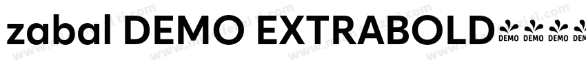 zabal DEMO EXTRABOLD字体转换